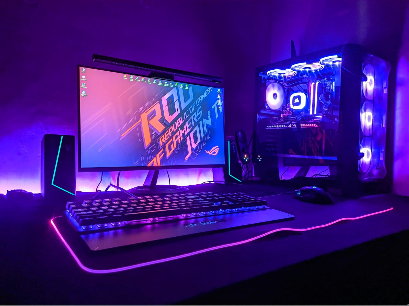 Desktop PC tower on a plain background