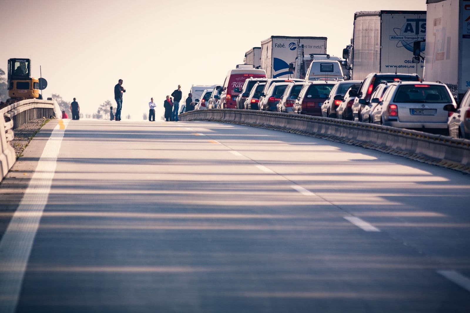 Congested highway traffic representing how a slow component holds back the rest of a PC